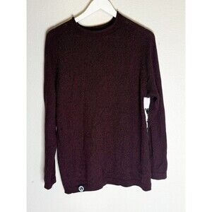 Paka The Cusco Mock neck Sweater Alpaca Wool Blend Burgundy Medium unisex